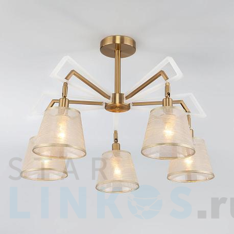 Купить Потолочная люстра Eurosvet 60082/5 золотая бронза за 9 812 руб. в Туле фото 2 Купить с доставкой Потолочная люстра Eurosvet 60082/5 золотая бронза в Туле фото 2