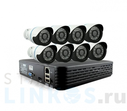 Купить с доставкой Комплект видеонаблюдения 8-ми канальный IP2.0 KENO KN-2802KIT в Туле