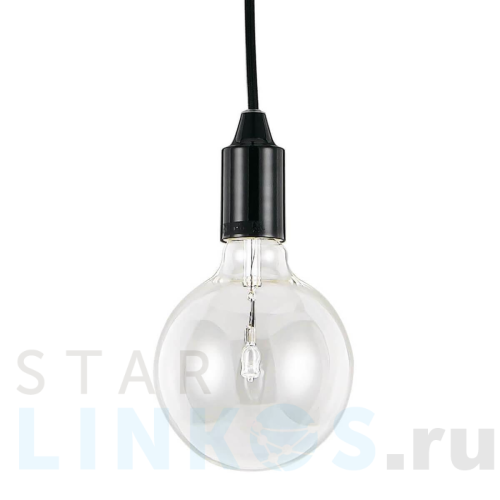 Купить Подвесной светильник Ideal Lux Edison SP1 Nero 113319 за 12 550 руб. в Туле Купить с доставкой Подвесной светильник Ideal Lux Edison SP1 Nero 113319 в Туле