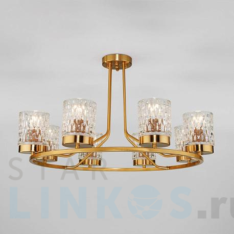 Купить Потолочная люстра Eurosvet Calle 60127/8 латунь за 32 700 руб. в Туле фото 2 Купить с доставкой Потолочная люстра Eurosvet Calle 60127/8 латунь в Туле фото 2