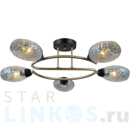 Купить Потолочная люстра Illumico IL0300-5CSQ-79 BK AB за 7 500 руб. в Туле Купить с доставкой Потолочная люстра Illumico IL0300-5CSQ-79 BK AB в Туле