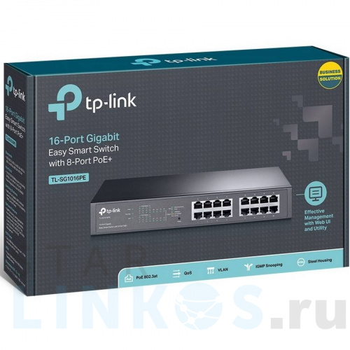Купить с доставкой Управляемый Gigabit Ethernet PoE-коммутатор TP-Link TL-SG1016PE в Туле фото 4