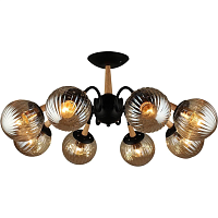 Купить Потолочная люстра Reluce 04886-0.3-08 BK+WOOD в Туле