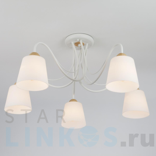 Купить Потолочная люстра Eurosvet 70062/5 белый за 13 800 руб. в Туле Купить с доставкой Потолочная люстра Eurosvet 70062/5 белый в Туле