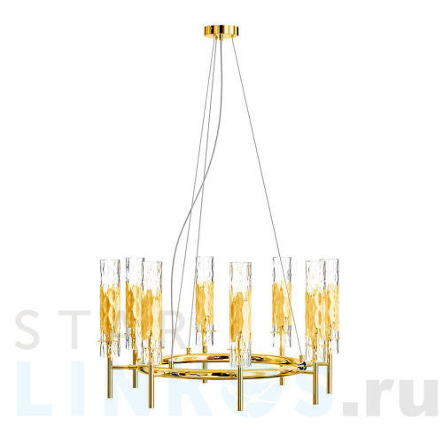 Купить Подвесная люстра Crystal Lux Primavera SP8 Gold за 62 000 руб. в Туле Купить с доставкой Подвесная люстра Crystal Lux Primavera SP8 Gold в Туле