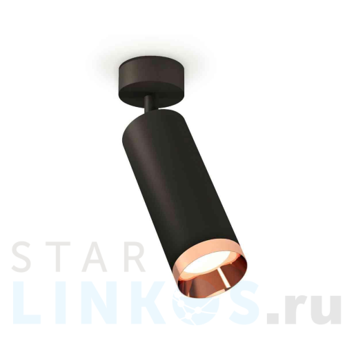 Купить с доставкой Комплект накладного светильника Ambrella light Techno Spot XM6343006 SBK/PPG черный песок/золото розовое полированное (A2210, C6343, N6135) в Туле
