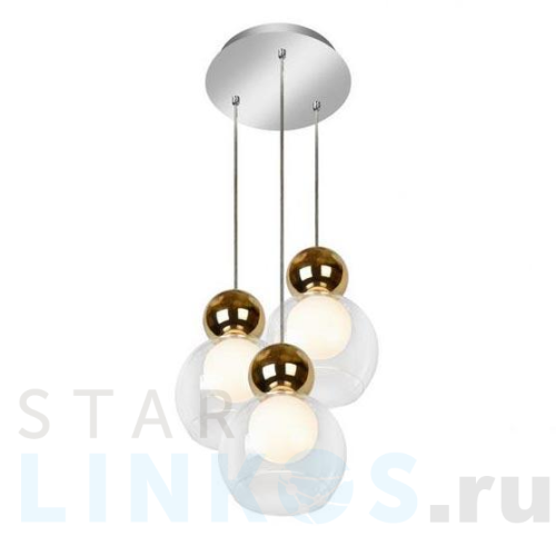 Купить Подвесная светодиодная люстра iLedex Blossom C4476-3R GL за 23 490 руб. в Туле Купить с доставкой Подвесная светодиодная люстра iLedex Blossom C4476-3R GL в Туле