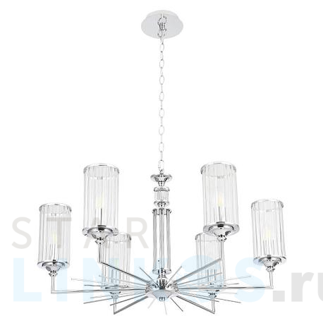 Купить Подвесная люстра Crystal Lux Gloria SP6 Chrome за 28 900 руб. в Туле фото 2 Купить с доставкой Подвесная люстра Crystal Lux Gloria SP6 Chrome в Туле фото 2