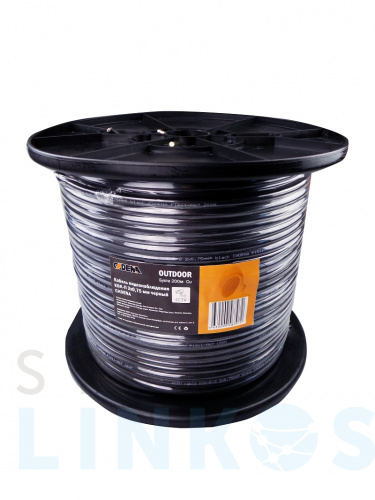 Купить Кабель видеонаблюдения КВК-П-2 2х0,75мм, 200м, черный CADENA за 40.50 руб. в Туле Купить с доставкой Кабель видеонаблюдения КВК-П-2 2х0,75мм, 200м, черный CADENA в Туле