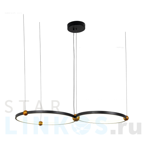 Купить Подвесная светодиодная люстра Gerhort G61354/2B BK за 12 360 руб. в Туле Купить с доставкой Подвесная светодиодная люстра Gerhort G61354/2B BK в Туле