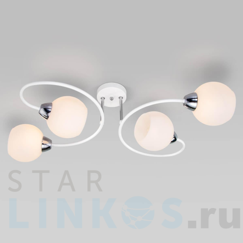 Купить Потолочная люстра Eurosvet Tulia 30136/4 белый за 7 500 руб. в Туле Купить с доставкой Потолочная люстра Eurosvet Tulia 30136/4 белый в Туле