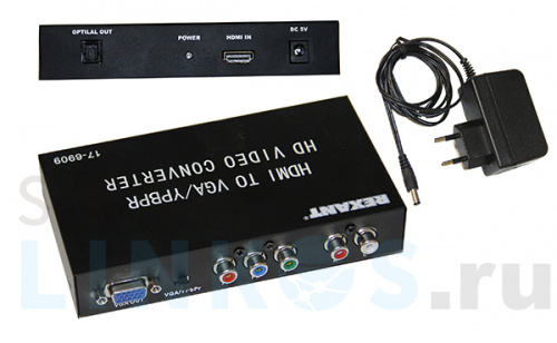 Купить с доставкой Конвертер HDMI в YPbPr + VGA + S/PDIF + Stereo. REXANT в Туле