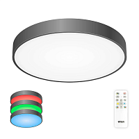 Купить Потолочный светодиодный светильник с пультом ДУ Citilux Купер RGB Черный CL72495G1 в Туле