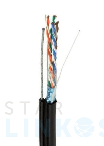 Купить Кабель для компьютерных сетей CADENA FTP4-CAT5e (24AWG) медный с тросом, внешний, черный, 305 м за 52 руб. в Туле Купить с доставкой Кабель для компьютерных сетей CADENA FTP4-CAT5e (24AWG) медный с тросом, внешний, черный, 305 м в Туле