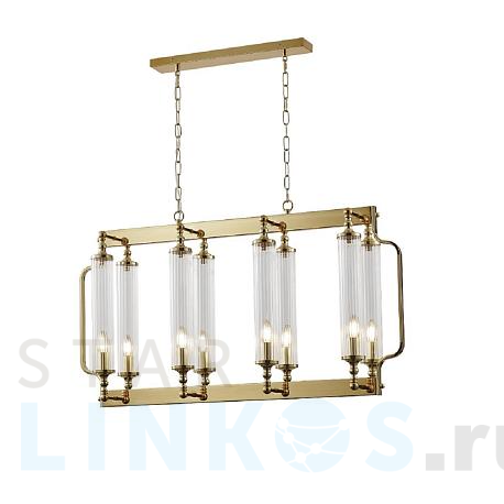 Купить Подвесная люстра Crystal Lux TOMAS SP8 L1000 BRASS за 71 400 руб. в Туле фото 2 Купить с доставкой Подвесная люстра Crystal Lux TOMAS SP8 L1000 BRASS в Туле фото 2