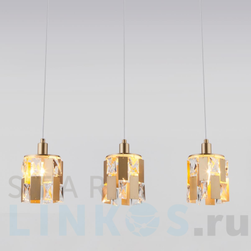 Купить Подвесной светильник Eurosvet 50101/3 перламутровое золото за 9 830 руб. в Туле Купить с доставкой Подвесной светильник Eurosvet 50101/3 перламутровое золото в Туле
