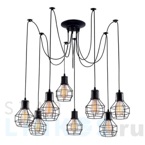 Купить с доставкой Подвесная люстра Escada 1129/8S (Black) в Туле