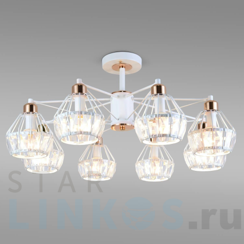 Купить Потолочная люстра Eurosvet 70075/8 белый за 26 900 руб. в Туле Купить с доставкой Потолочная люстра Eurosvet 70075/8 белый в Туле