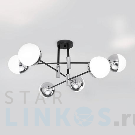 Купить Потолочная люстра Eurosvet Nuvola 70129/6 хром за 19 300 руб. в Туле фото 2 Купить с доставкой Потолочная люстра Eurosvet Nuvola 70129/6 хром в Туле фото 2