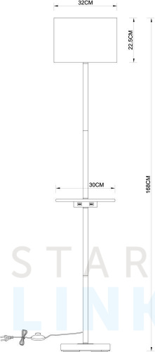 Купить с доставкой Торшер Arte Lamp Combo A4056PN-1WH в Туле фото 2
