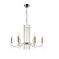Купить Подвесная люстра Crystal Lux AURELIO SP6 GOLD+CHROME/TRANSPARENT в Туле