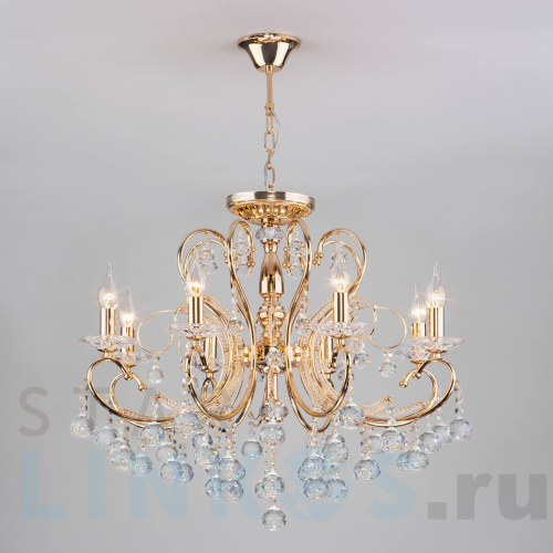 Купить Подвесная люстра Eurosvet 10096/8 золото за 27 400 руб. в Туле Купить с доставкой Подвесная люстра Eurosvet 10096/8 золото в Туле