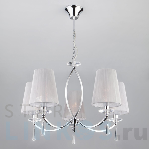 Купить Подвесная люстра Eurosvet 60079/5 хром за 18 400 руб. в Туле Купить с доставкой Подвесная люстра Eurosvet 60079/5 хром в Туле