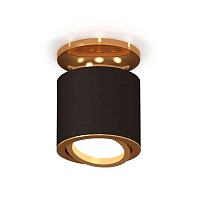 Купить Комплект накладного светильника Ambrella light Techno Spot XS7402100 SBK/PYG черный песок/золото желтое полированное (N7929, C7402, N7004) в Туле