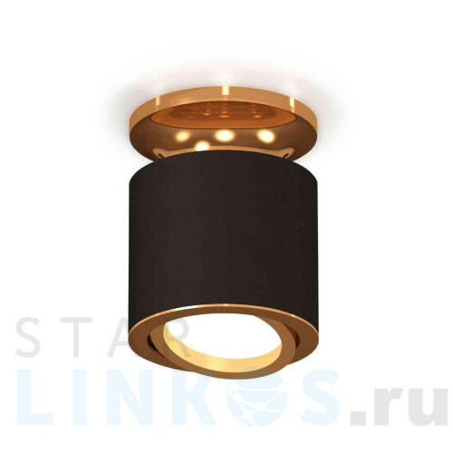 Купить с доставкой Комплект накладного светильника Ambrella light Techno Spot XS7402100 SBK/PYG черный песок/золото желтое полированное (N7929, C7402, N7004) в Туле