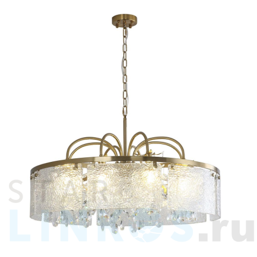 Купить Подвесная люстра Indigo Prosecco 12033/8P Brass V000378 за 87 900 руб. в Туле Купить с доставкой Подвесная люстра Indigo Prosecco 12033/8P Brass V000378 в Туле