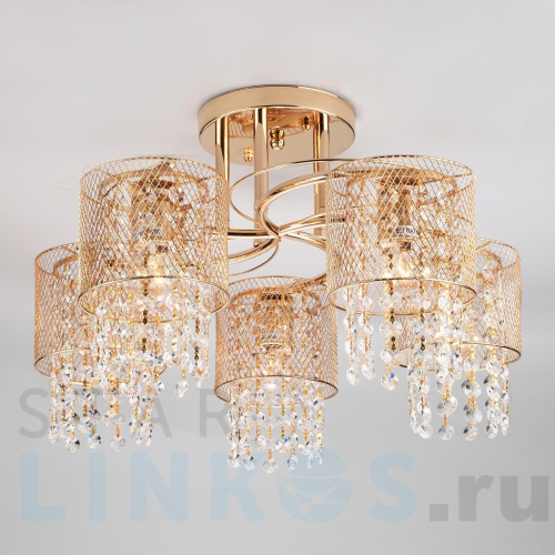 Купить Потолочный светильник Eurosvet 30137/5 золото за 9 050 руб. в Туле Купить с доставкой Потолочный светильник Eurosvet 30137/5 золото в Туле