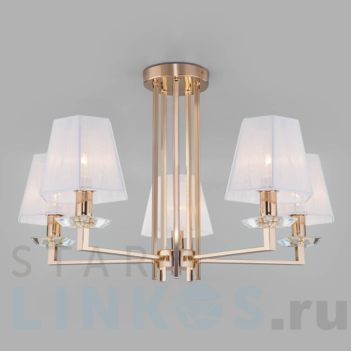 Купить Потолочная люстра Eurosvet Alegria 60114/5 золото за 18 573 руб. в Туле Купить с доставкой Потолочная люстра Eurosvet Alegria 60114/5 золото в Туле