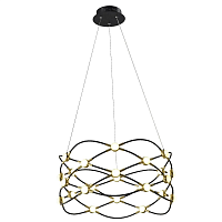 Купить Подвесная светодиодная люстра Gerhort G31141/1BK+GD в Туле