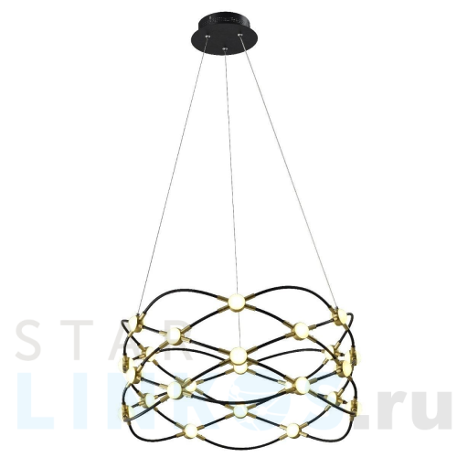 Купить Подвесная светодиодная люстра Gerhort G31141/1BK+GD за 37 000 руб. в Туле Купить с доставкой Подвесная светодиодная люстра Gerhort G31141/1BK+GD в Туле