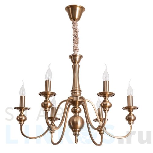 Купить Подвесная люстра Arte Lamp Passoni A6097LM-6PB за 12 990 руб. в Туле Купить с доставкой Подвесная люстра Arte Lamp Passoni A6097LM-6PB в Туле
