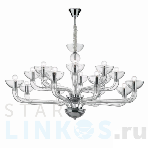 Купить Подвесная люстра Ideal Lux Casanova SP16 Trasparente 044248 за 252 720 руб. в Туле Купить с доставкой Подвесная люстра Ideal Lux Casanova SP16 Trasparente 044248 в Туле