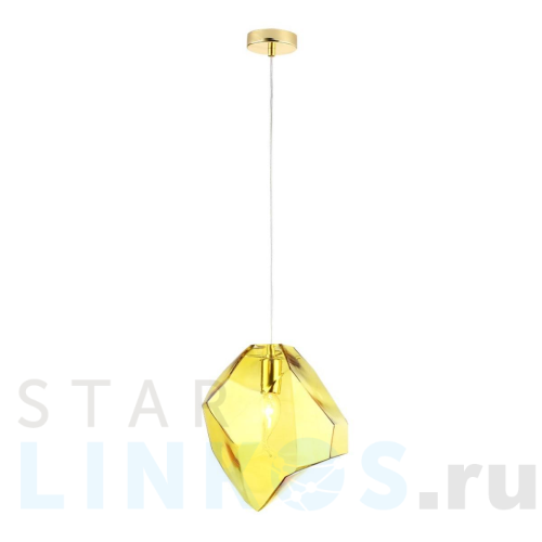 Купить с доставкой Подвесной светильник Crystal Lux NUESTRO SP1 GOLD/AMBER в Туле