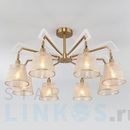Купить Потолочная люстра Eurosvet 60082/8 золотая бронза за 15 489 руб. в Туле фото 2 Купить с доставкой Потолочная люстра Eurosvet 60082/8 золотая бронза в Туле фото 2