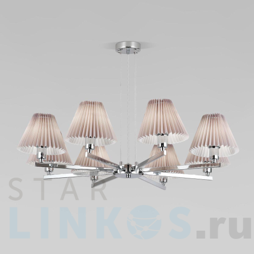 Купить Подвесная люстра Eurosvet Peony 60136/8 хром/серый за 22 700 руб. в Туле Купить с доставкой Подвесная люстра Eurosvet Peony 60136/8 хром/серый в Туле