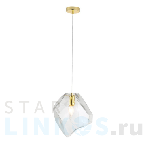Купить Подвесной светильник Crystal Lux NUESTRO SP1 GOLD/TRANSPARENT за 5 900 руб. в Туле Купить с доставкой Подвесной светильник Crystal Lux NUESTRO SP1 GOLD/TRANSPARENT в Туле