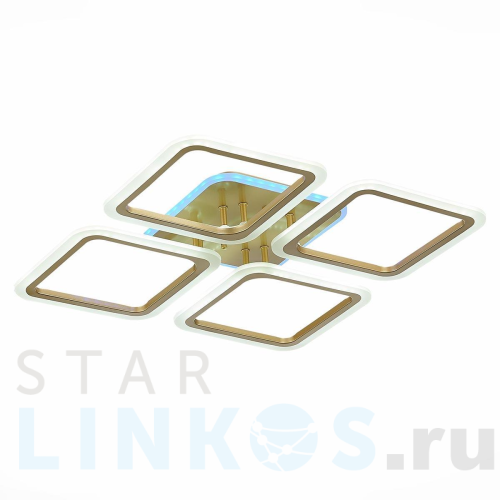 Купить Потолочная светодиодная люстра Evoled Qutro SLE200422-04RGB за 7 790 руб. в Туле Купить с доставкой Потолочная светодиодная люстра Evoled Qutro SLE200422-04RGB в Туле