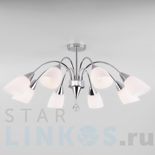 Купить Потолочная люстра Eurosvet 30149/8 хром за 12 900 руб. в Туле Купить с доставкой Потолочная люстра Eurosvet 30149/8 хром в Туле
