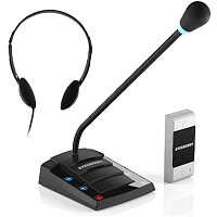 Купить Дуплексное переговорное устройство «клиент-кассир» STELBERRY S-401 с наушниками и аудиовыходом в Туле