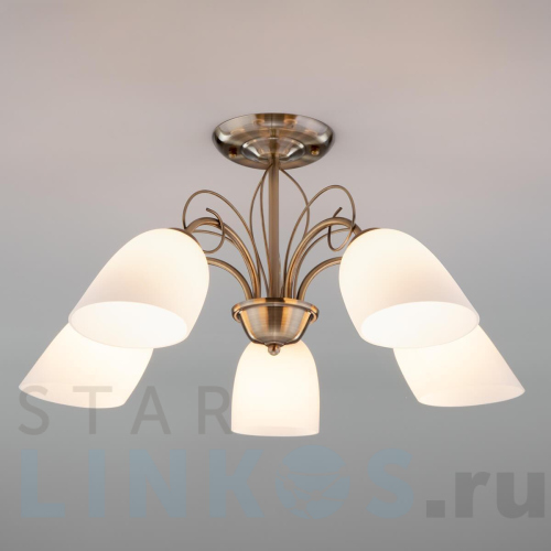 Купить Подвесная люстра Eurosvet 30107/5 античная бронза за 10 500 руб. в Туле Купить с доставкой Подвесная люстра Eurosvet 30107/5 античная бронза в Туле