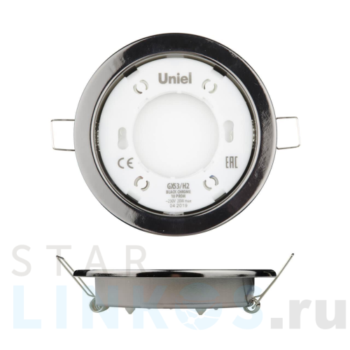 Купить с доставкой Встраиваемый светильник Uniel GX53/H2 Black Chrome 10 Prom UL-00005055 в Туле