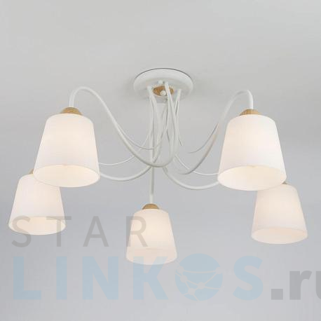 Купить Потолочная люстра Eurosvet 70062/5 белый за 13 800 руб. в Туле фото 2 Купить с доставкой Потолочная люстра Eurosvet 70062/5 белый в Туле фото 2