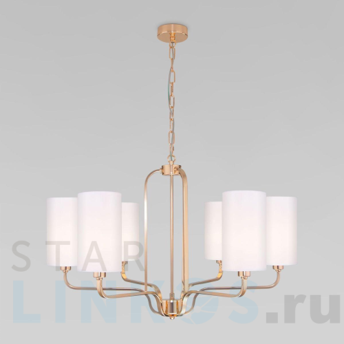 Купить Подвесная люстра Eurosvet Purezza 60128/6 золото за 24 700 руб. в Туле Купить с доставкой Подвесная люстра Eurosvet Purezza 60128/6 золото в Туле