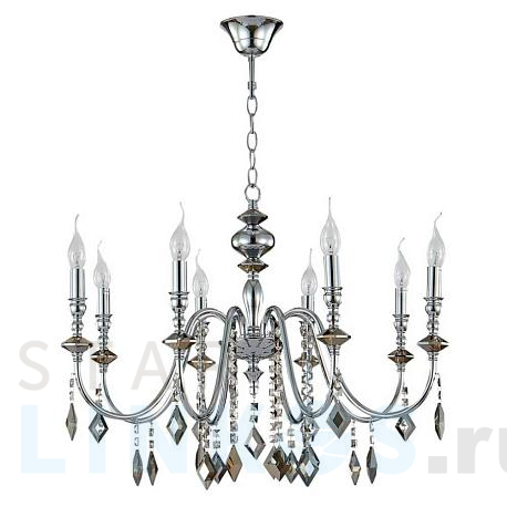 Купить Подвесная люстра Crystal Lux MERCEDES SP8 CHROME/SMOKE за 34 900 руб. в Туле фото 2 Купить с доставкой Подвесная люстра Crystal Lux MERCEDES SP8 CHROME/SMOKE в Туле фото 2