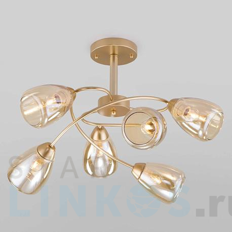 Купить Потолочная люстра Eurosvet Noemi 30168/6 матовое золото за 10 800 руб. в Туле фото 2 Купить с доставкой Потолочная люстра Eurosvet Noemi 30168/6 матовое золото в Туле фото 2