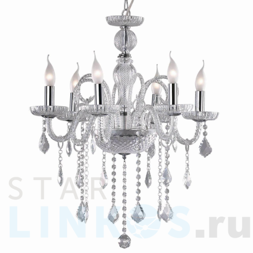 Купить Подвесная люстра Ideal Lux Giudecca SP6 Trasparente 027821 за 86 110 руб. в Туле Купить с доставкой Подвесная люстра Ideal Lux Giudecca SP6 Trasparente 027821 в Туле